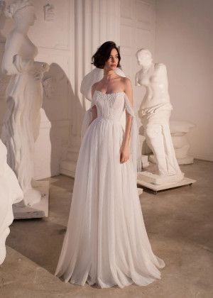 Off Shoulder Ivory Lace Tulle Simple Wedding Dress Off Shoulder Ivory Lace Tulle Simple Wedding Dress